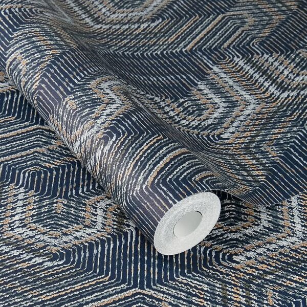 Tapete Blau, Braun, Grün, Petrol Rasch Vliestapete (751949)