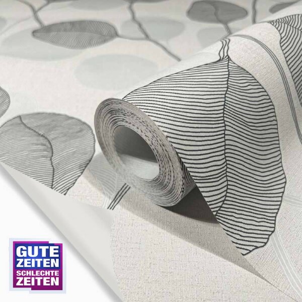 Tapete GZSZ Greige, Schwarz-Weiß Marburg Vliestapete (34810)