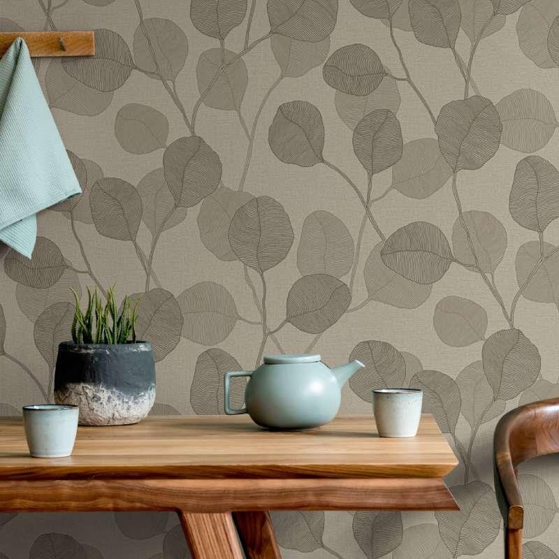 Tapete GZSZ Braun, Greige Marburg Vliestapete (34809)