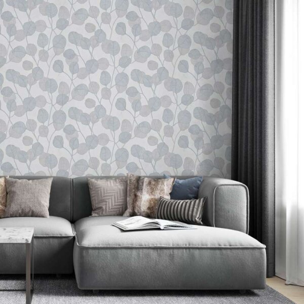 Tapete GZSZ Blau, Grau, Weiß Marburg Vliestapete (34808)