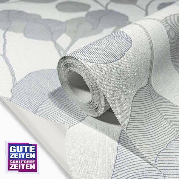 Tapete GZSZ Blau, Grau, Weiß Marburg Vliestapete (34808)