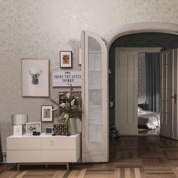 Tapete GZSZ Weiß, Perlmutt Marburg Vliestapete (34803)