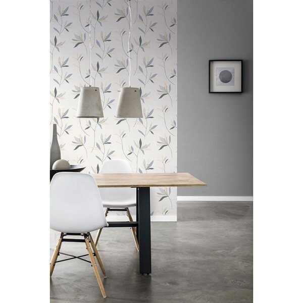 Tapete Beige, Creme, Blau, Grün Rasch Vliestapete (634075)