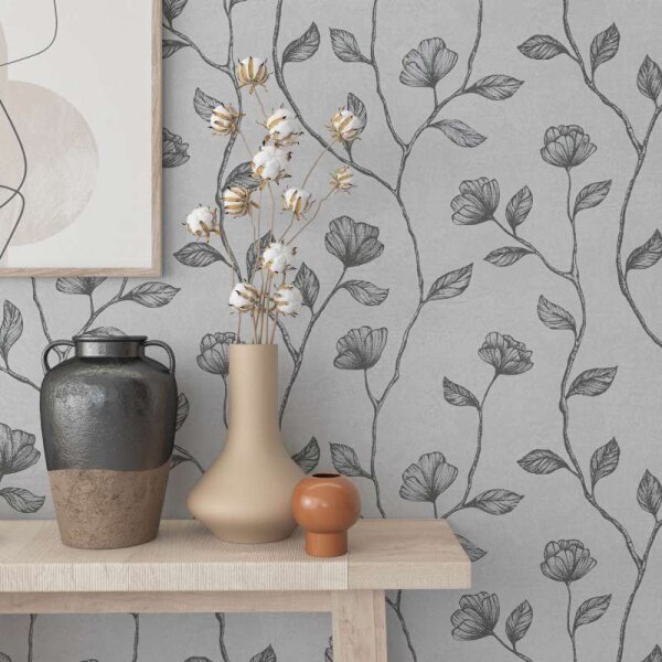 Tapete GZSZ Grau, Silber Marburg Vliestapete (34802)