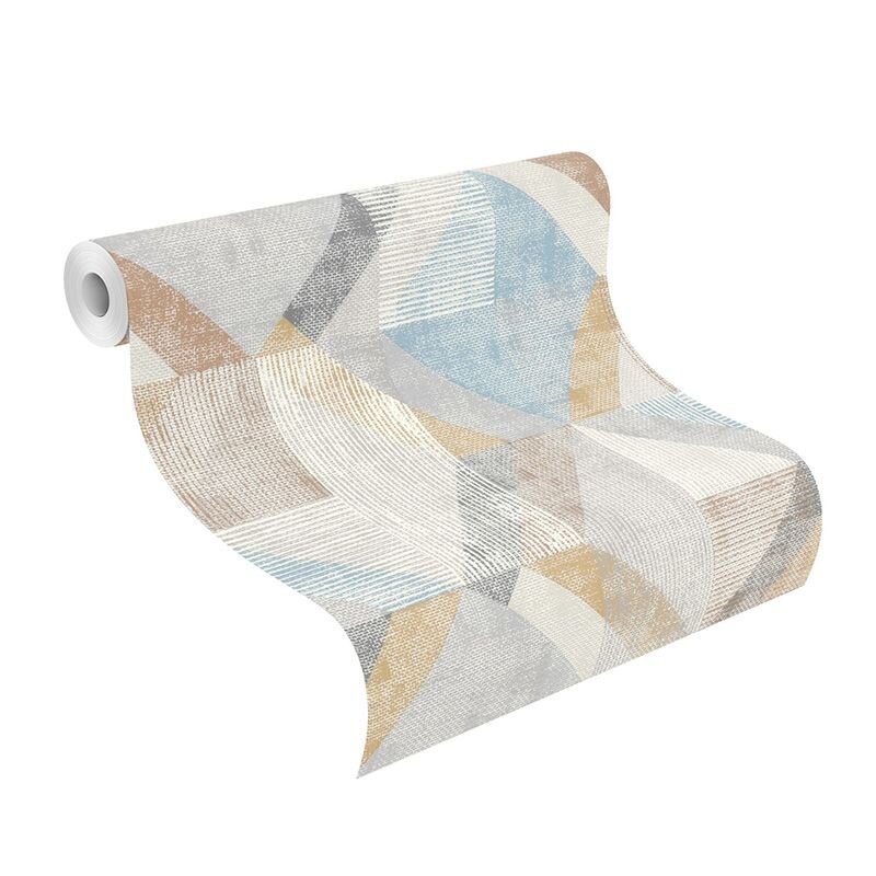 Tapete Blau, Grau, Silber, Weiß Rasch Vliestapete (311907)