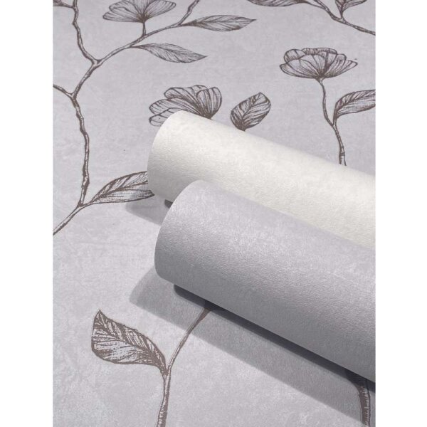 Tapete GZSZ Grau, Kupfer/Bronze Marburg Vliestapete (34801)