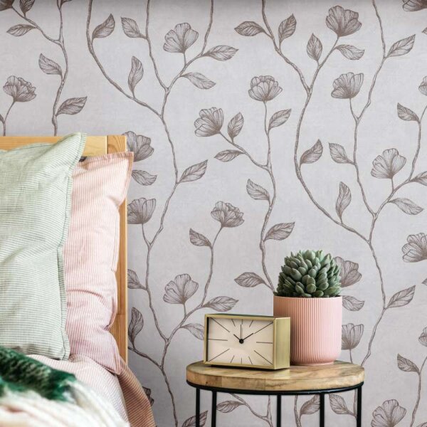 Tapete GZSZ Grau, Kupfer/Bronze Marburg Vliestapete (34801)