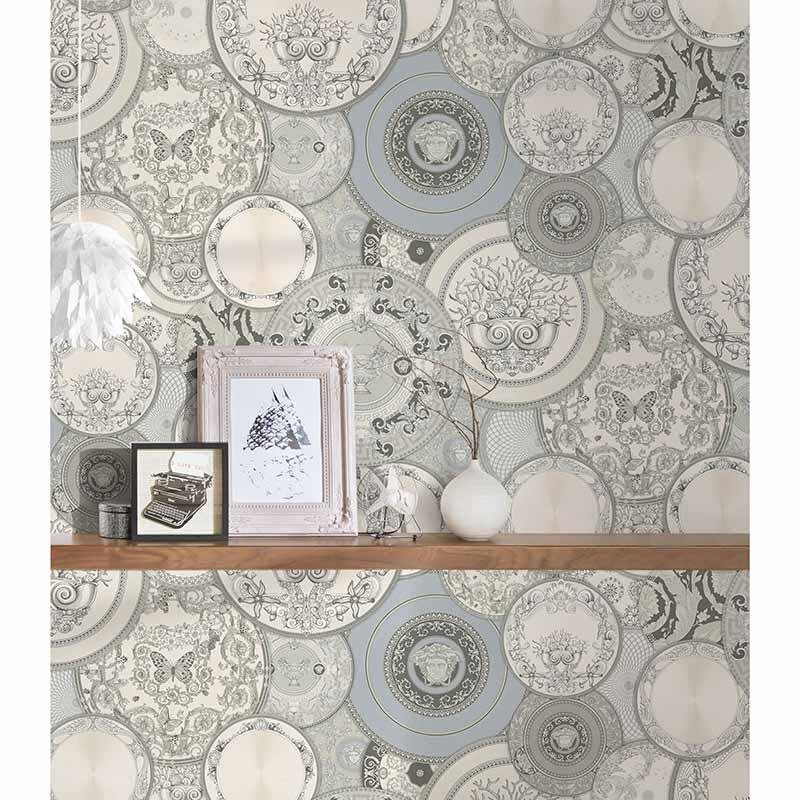 Tapete Grau, Silber VERSACE Vliestapete (349013)