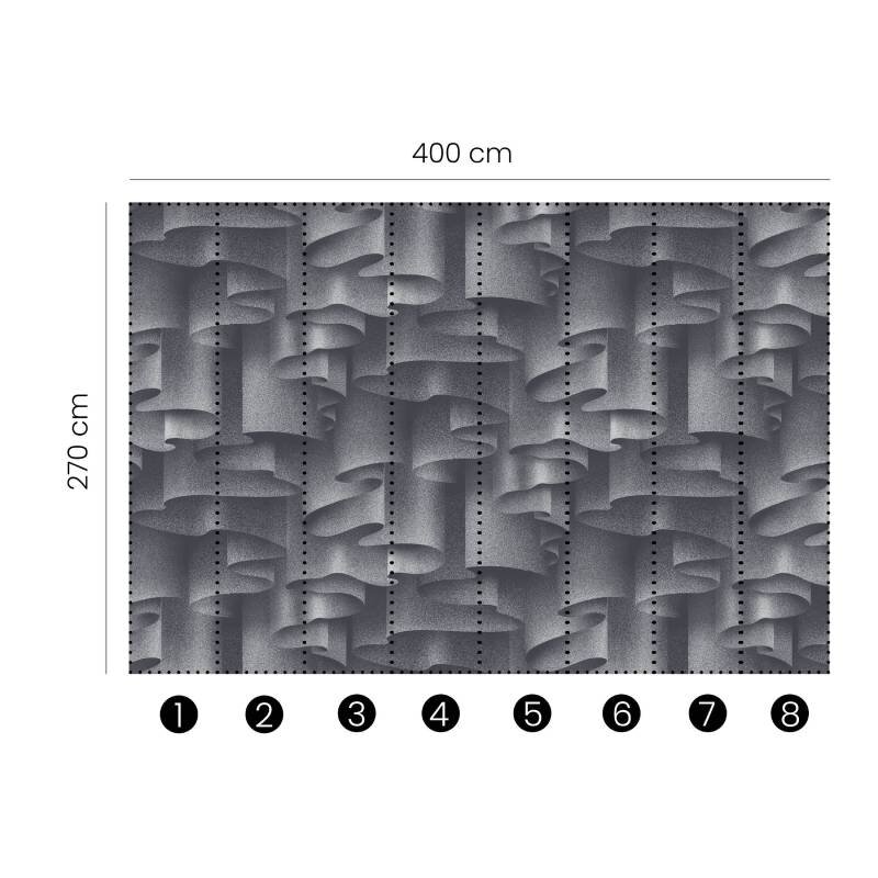 Digitaldruck-Tapete Grau, Silber Guido Maria Kretschmer (2538M-12)