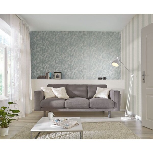 Tapete Grau, Silber, Greige Rasch Vliestapete (633474)