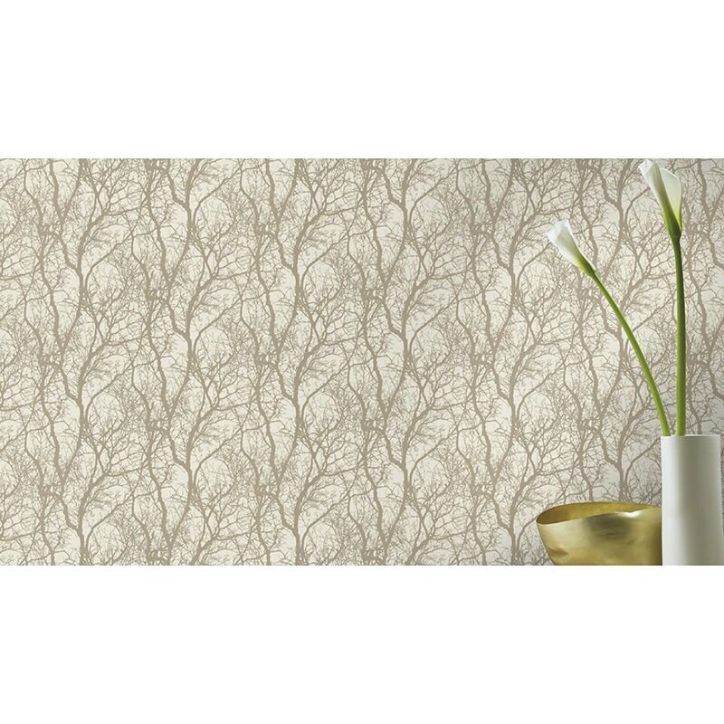 Tapete Beige, Creme, Gold, Kupfer Rasch Vliestapete (633245)