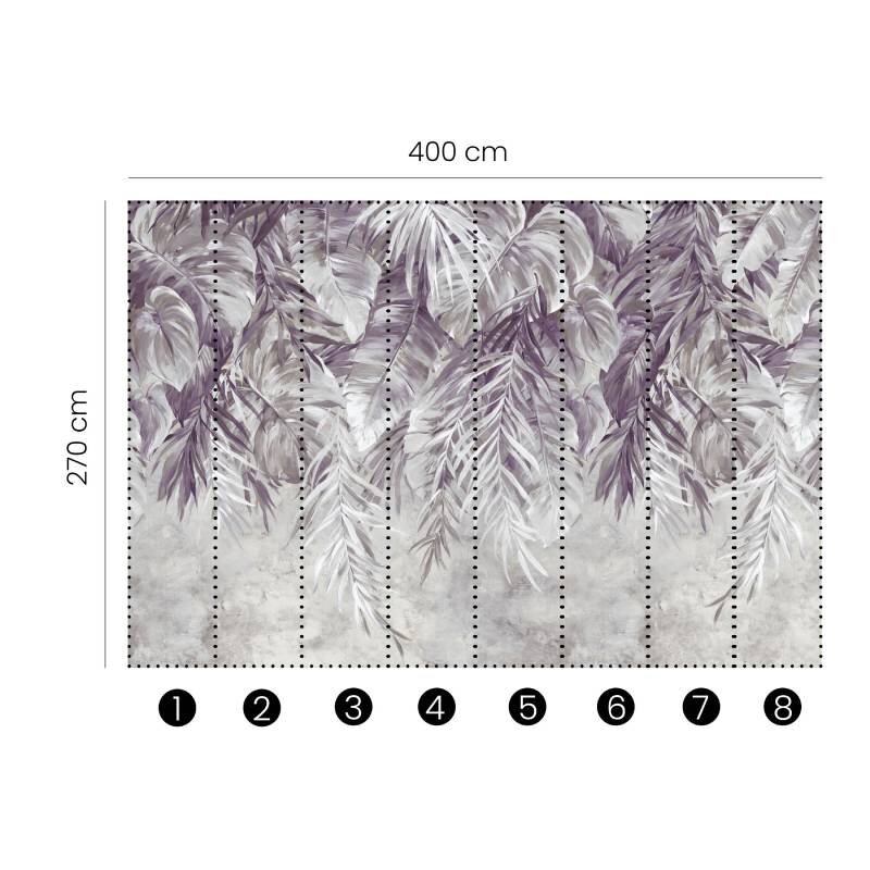Digitaldruck-Tapete Grau, Lila Guido Maria Kretschmer (2536V-12)