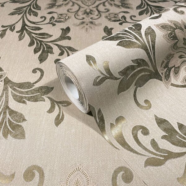 Tapete Beige, Creme, Gold, Kupfer Marburg Vliestapete (31573MT)