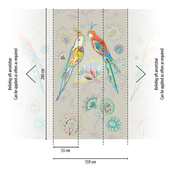 Digitaldruck-Tapete Bunt, Grau, Silber livingwalls (389112)