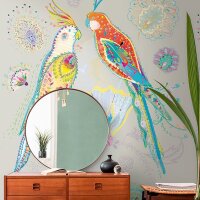 Digitaldruck-Tapete Bunt, Grau, Silber livingwalls (389112)