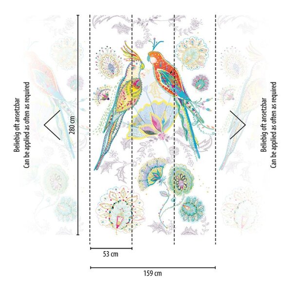 Digitaldruck-Tapete Bunt, Weiß livingwalls (389111)