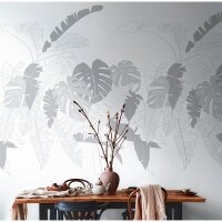 Digitaldruck-Tapete Grau, Silber, Wei&szlig; livingwalls...