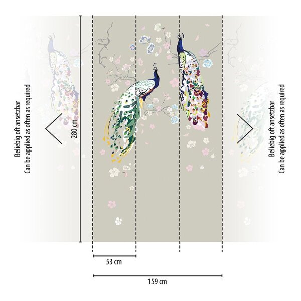 Digitaldruck-Tapete Bunt, Grau, Silber livingwalls (389092)