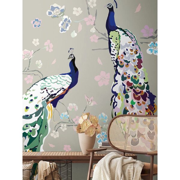 Digitaldruck-Tapete Bunt, Grau, Silber livingwalls (389092)