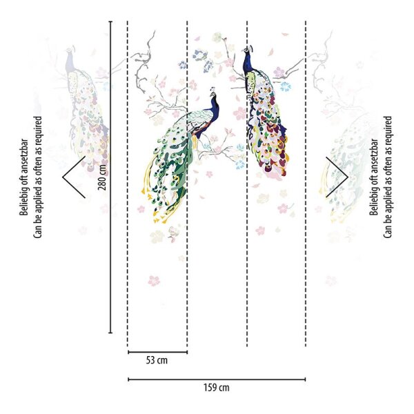 Digitaldruck-Tapete Bunt, Weiß livingwalls (389091)