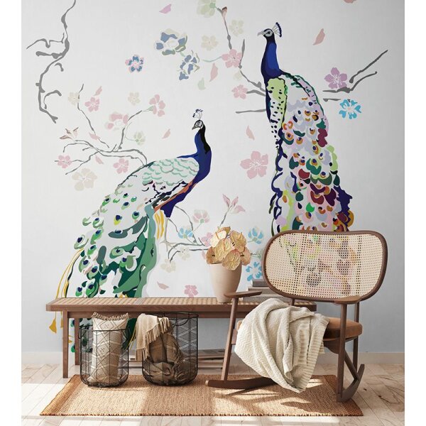 Digitaldruck-Tapete Bunt, Weiß livingwalls (389091)