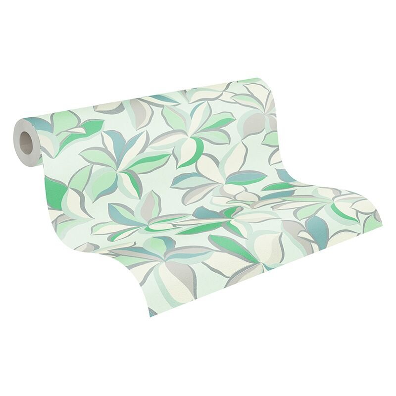 Tapete Blau, Grau, Silber, Grün livingwalls Vliestapete (389083)