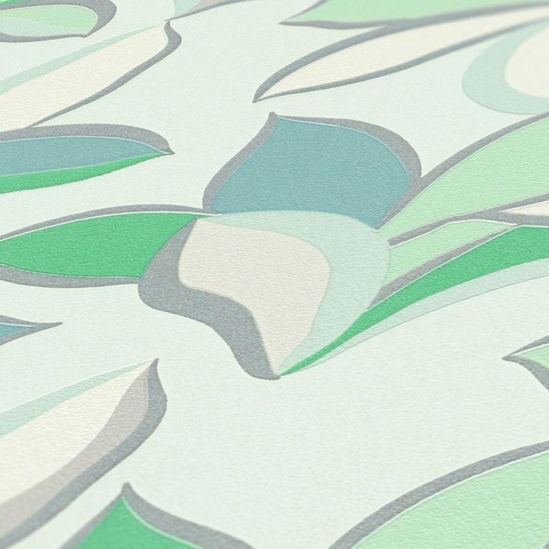 Tapete Blau, Grau, Silber, Grün livingwalls Vliestapete (389083)