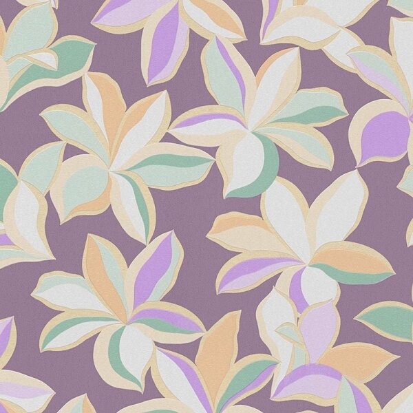 Tapete Gold, Kupfer, Lila, Flieder livingwalls Vliestapete (389082)