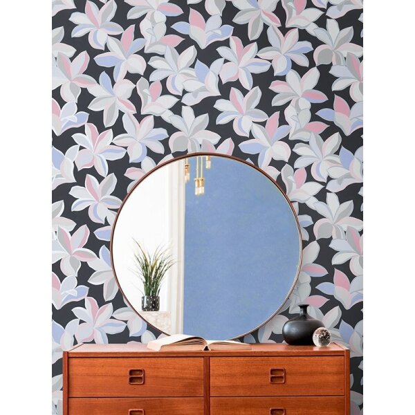 Tapete Grau, Silber, Rosa, Rose, Schwarz, Anthrazit livingwalls Vliestapete (389081)