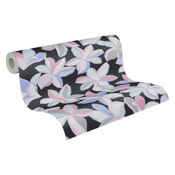 Tapete Grau, Silber, Rosa, Rose, Schwarz, Anthrazit livingwalls Vliestapete (389081)