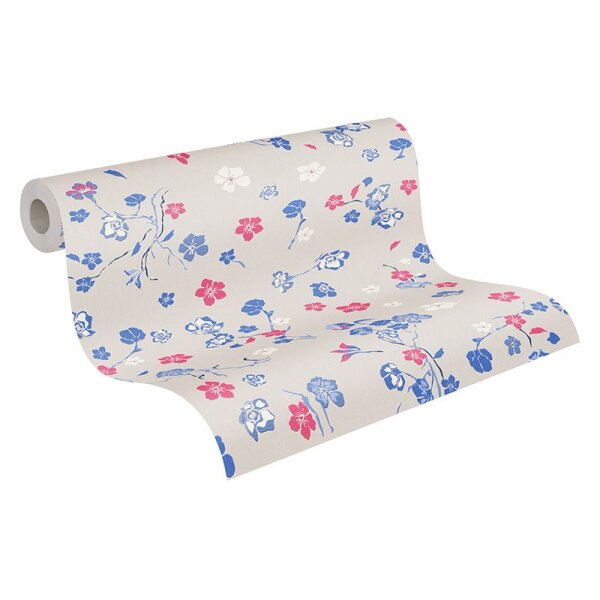 Tapete Blau, Grau, Silber, Pink livingwalls Vliestapete (389073)