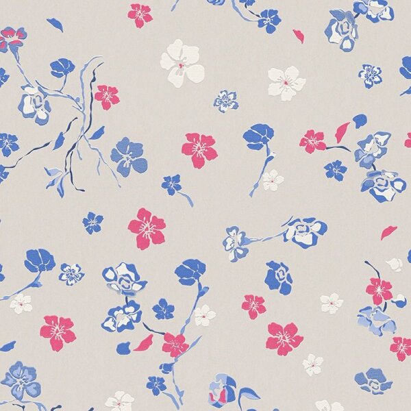 Tapete Blau, Grau, Silber, Pink livingwalls Vliestapete (389073)