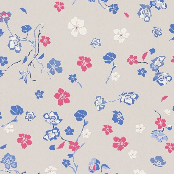 Tapete Blau, Grau, Silber, Pink livingwalls Vliestapete (389073)