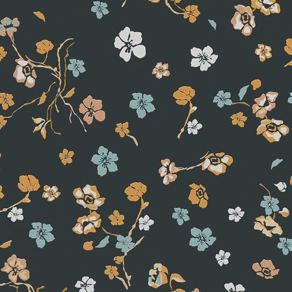 Tapete Gelb, Vanille, Schwarz, Anthrazit livingwalls Vliestapete (389071)