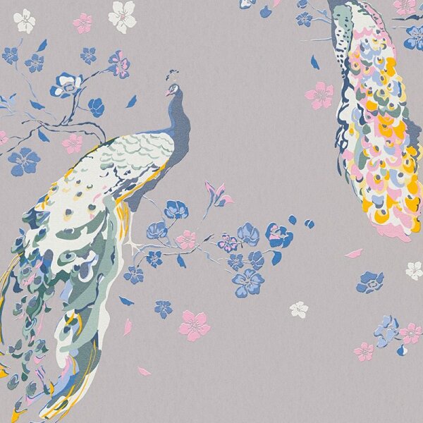 Tapete Blau, Bunt, Grau, Silber livingwalls Vliestapete (389065)