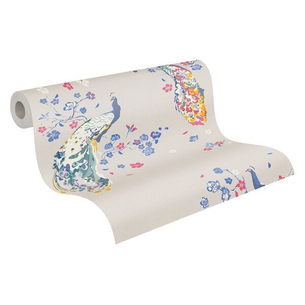 Tapete Blau, Bunt, Grau, Silber livingwalls Vliestapete (389064)