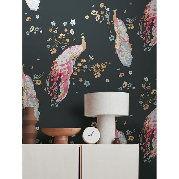 Tapete Bunt, Gelb, Vanille, Schwarz, Anthrazit livingwalls Vliestapete (389061)