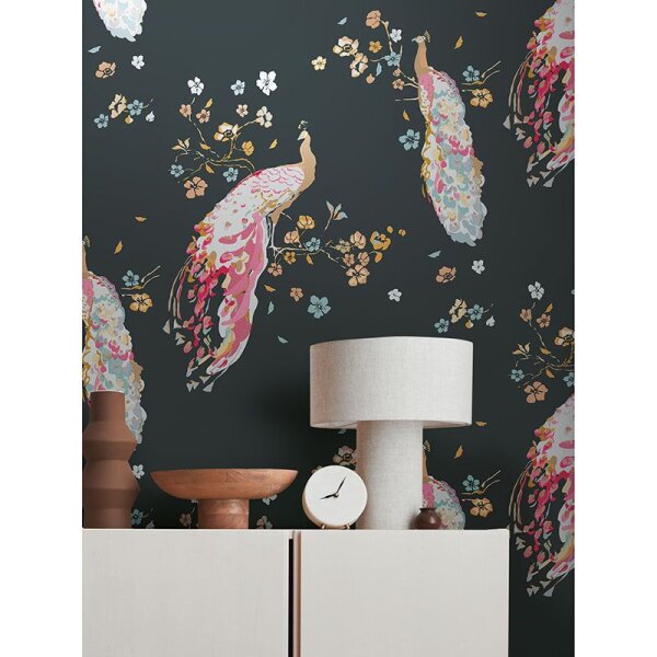 Tapete Bunt, Gelb, Vanille, Schwarz, Anthrazit livingwalls Vliestapete (389061)