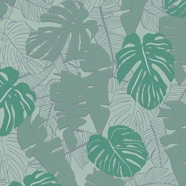 Tapete Grau, Silber, Grün livingwalls Vliestapete (389055)