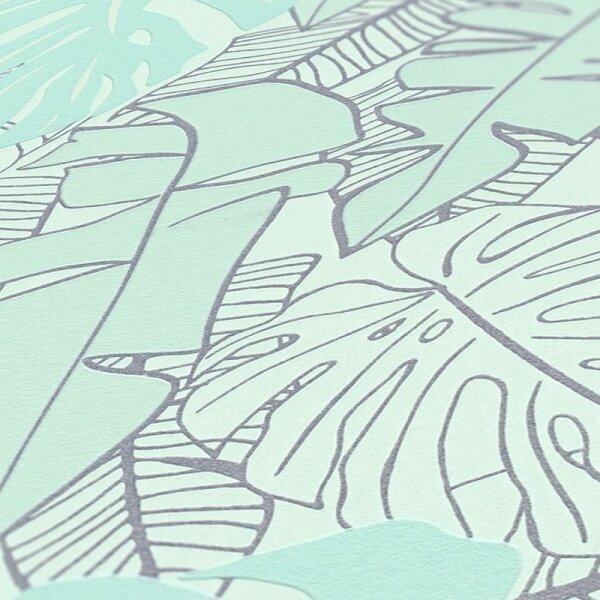 Tapete Grau, Silber, Grün livingwalls Vliestapete (389054)