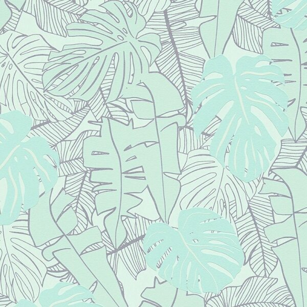 Tapete Grau, Silber, Grün livingwalls Vliestapete (389054)