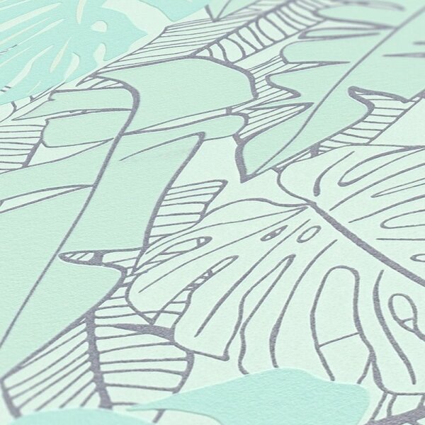 Tapete Grau, Silber, Grün livingwalls Vliestapete (389054)