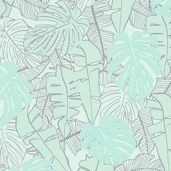 Tapete Grau, Silber, Grün livingwalls Vliestapete (389054)