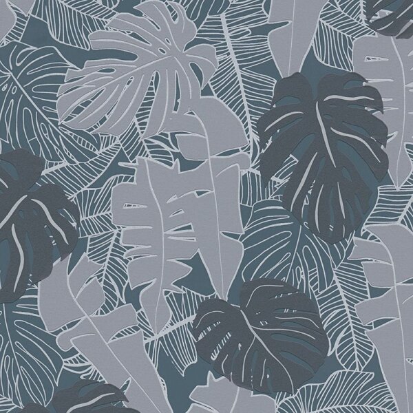 Tapete Grau, Silber, Schwarz, Anthrazit livingwalls Vliestapete (389052)