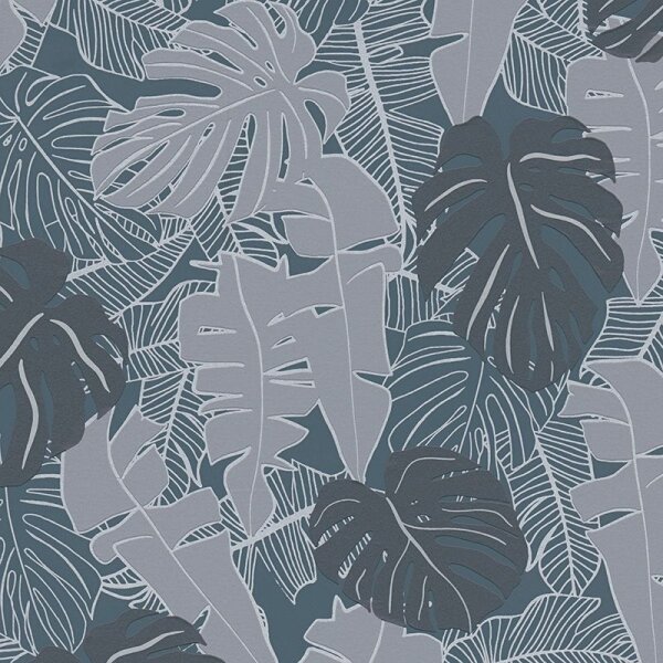 Tapete Grau, Silber, Schwarz, Anthrazit livingwalls Vliestapete (389052)