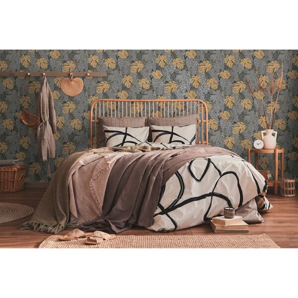 Tapete Grau, Silber, Schwarz, Anthrazit livingwalls Vliestapete (389051)