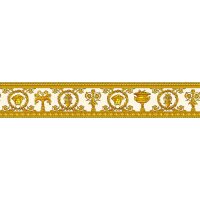 Bord&uuml;re Wei&szlig;, Gold, Kupfer VERSACE Vlies (343052)