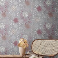 Tapete Braun, Grau, Silber, Pastellfarben, Rosa, Rose...