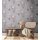 Tapete Braun, Grau, Silber, Pastellfarben, Rosa, Rose livingwalls Vliestapete (389002)