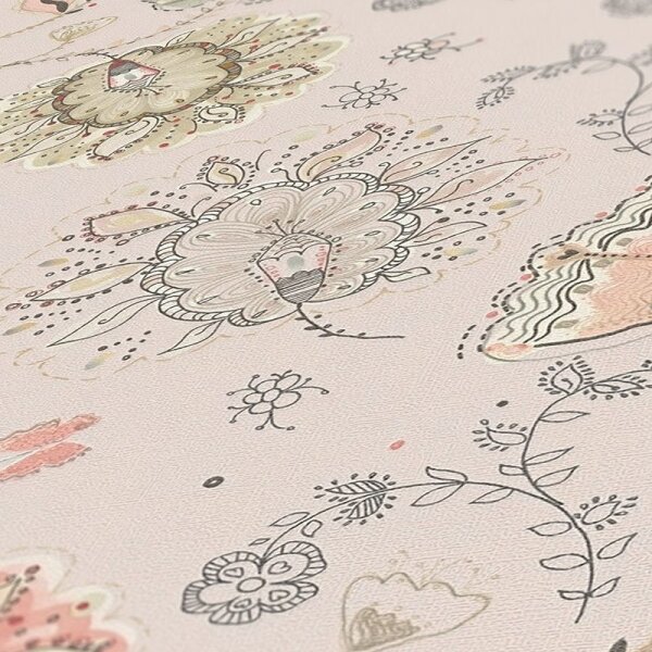 Tapete Beige, Creme, Braun, Grau, Silber livingwalls Vliestapete (388994)